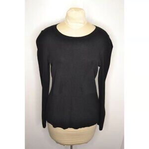 Banana Republic Women's Large Black Long Sleeve Tight Knit Sweater